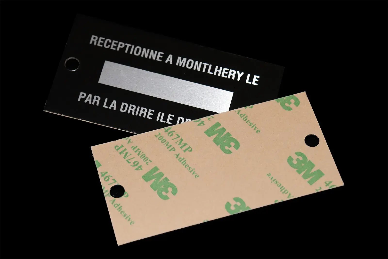 ID Plates with Adhesive